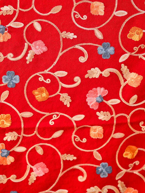 Women's Aari Embroidered Wool Stole